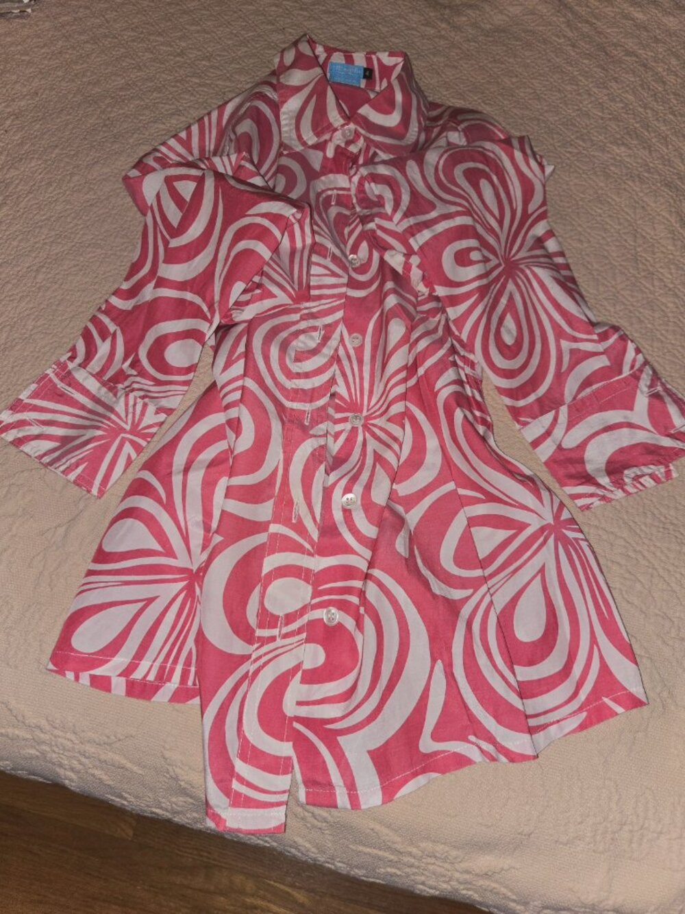 J. McLAUGHLIN Lois Blouse, Mallmo Poppy Size 4